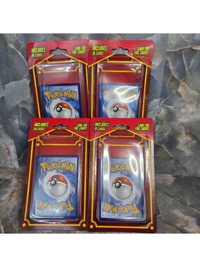 Pokemon Card Lot 4 Sealed Packs TCG  40 Cards MJ Holding 2022 Foil Chase